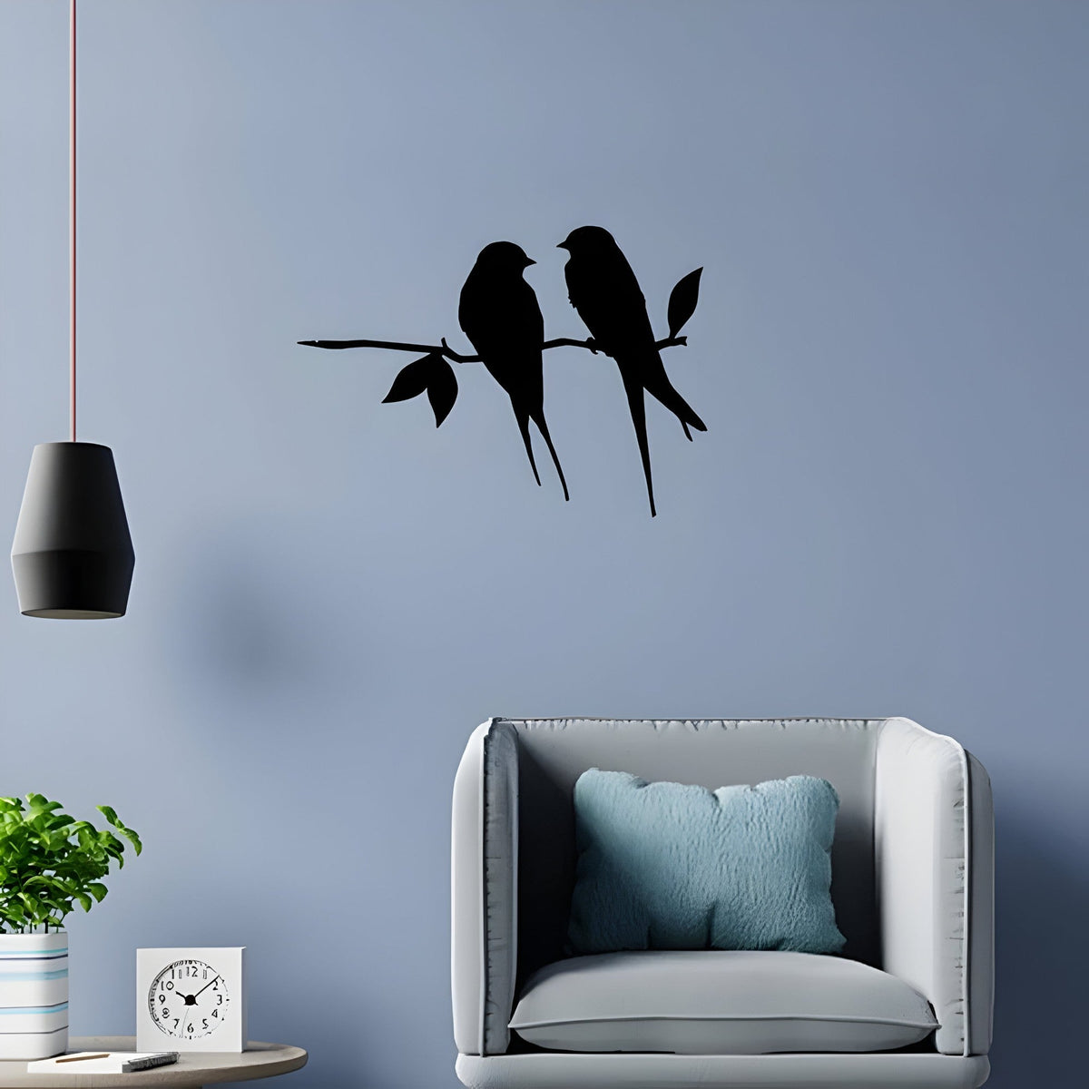Gartendekoration | Metallvogel-Silhouette – Kunst im Hintergarten