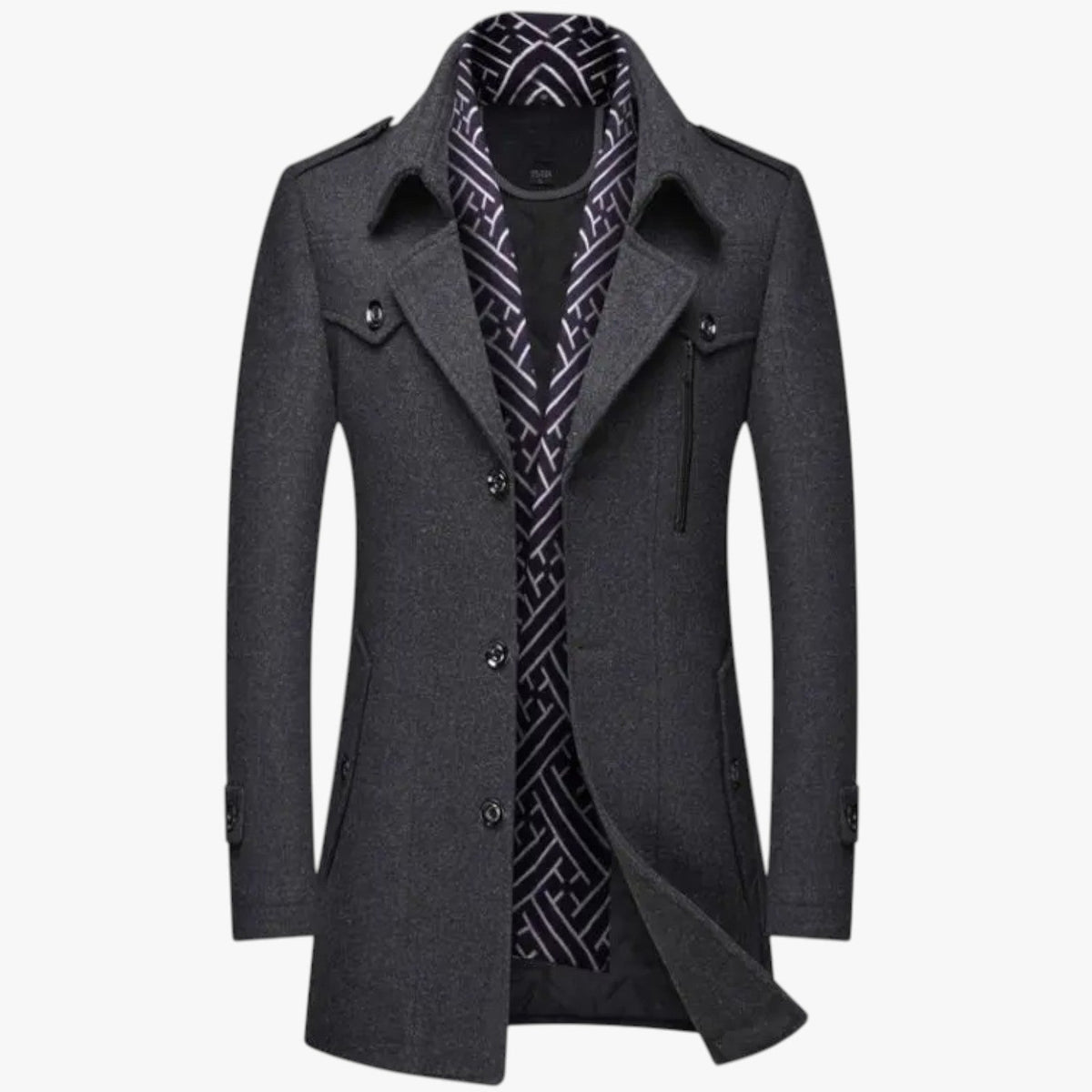 Dalton | Eleganz und Wärme - Langer Wollmantel für den Winter