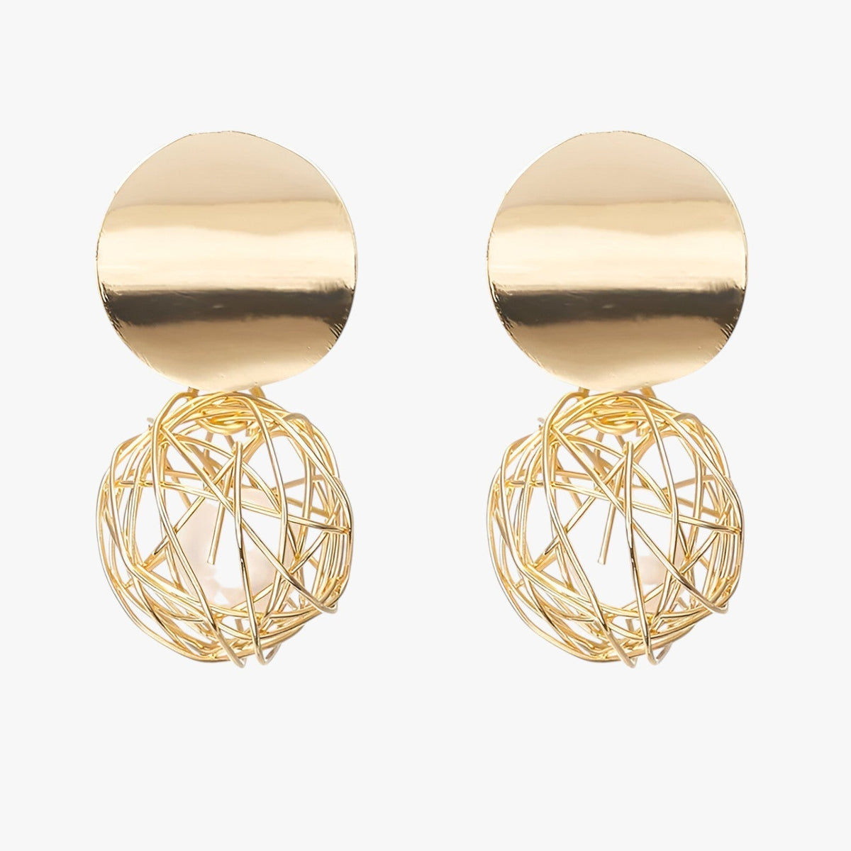 Genalyn | Goldene Kugel-Ohrringe - mit Vintage-Touch