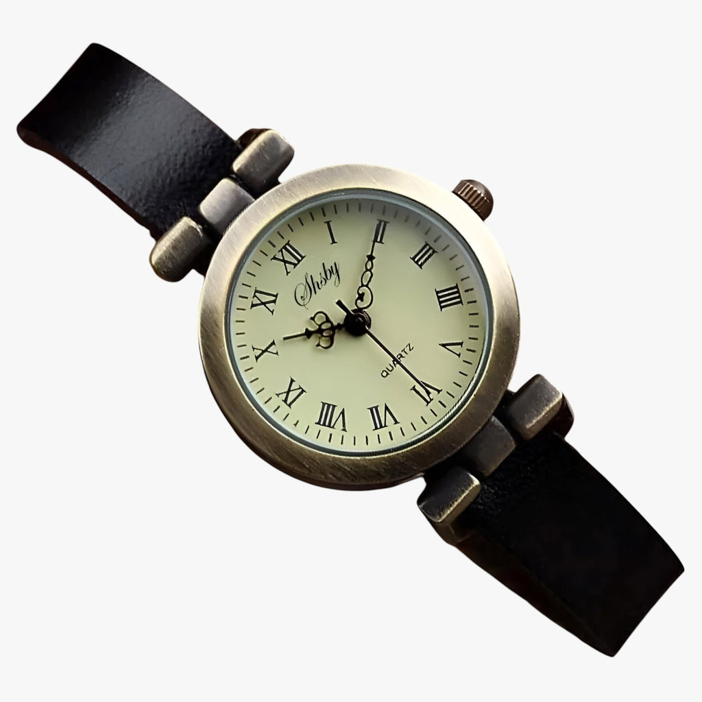 Kimber | Damenarmbanduhr Shsby Eleganza Vintage aus Leder für den Abend