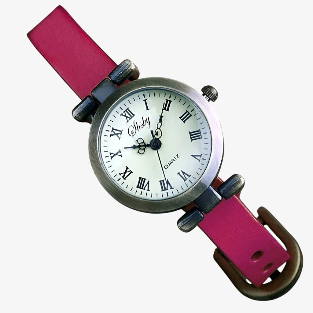 Kimber | Damenarmbanduhr Shsby Eleganza Vintage aus Leder für den Abend