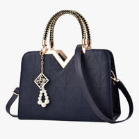Pamela | Herbst Chic - Elegante Tasche mit Reißverschluss und Perlen