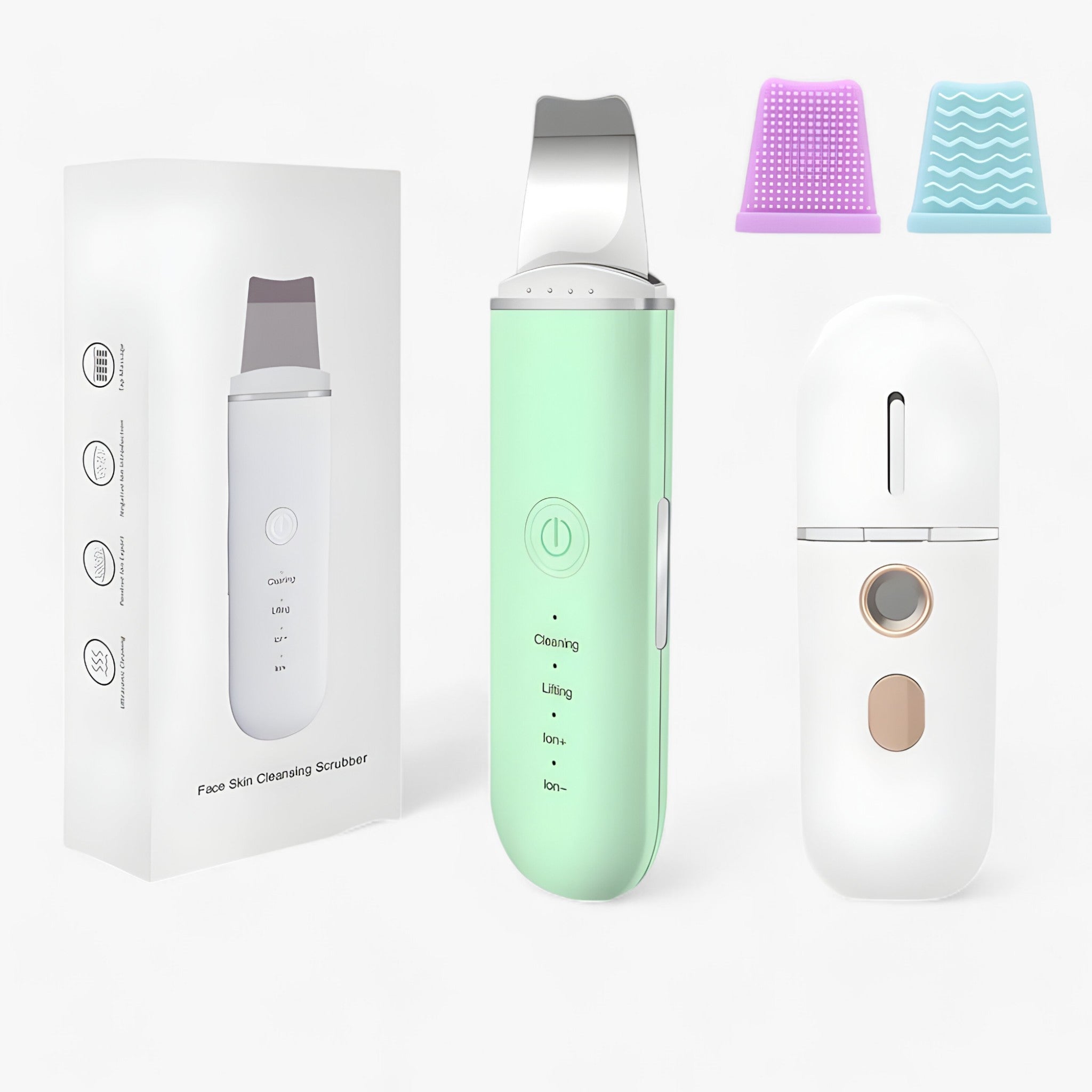 SkinScrub Pro | Ultraschall-Gesichtsspatel - Werkzeug zur Gesichtsstraffung und Entfernung von Mitessern