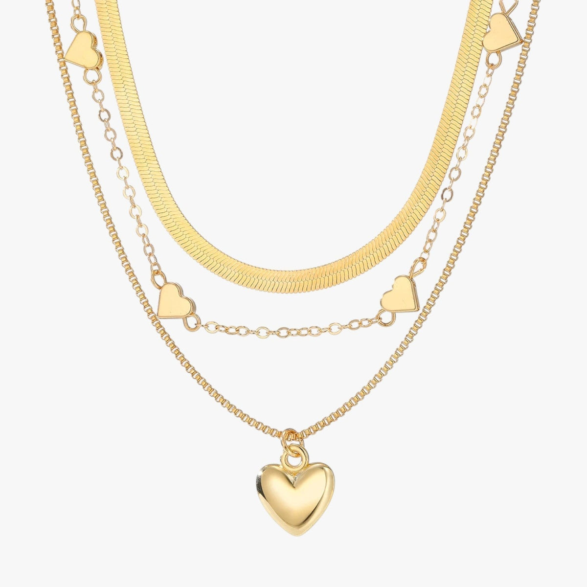 Isabelle | Eleganza a strati - Die Kette mit Herz, die dein Outfit zum Leuchten bringt