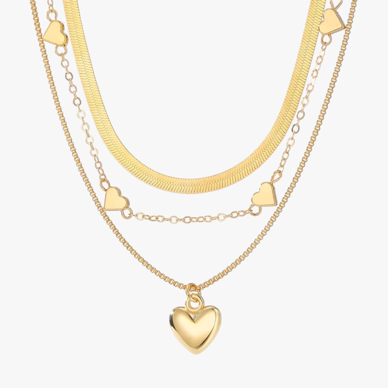 Isabelle | Eleganza a strati - Die Kette mit Herz, die dein Outfit zum Leuchten bringt
