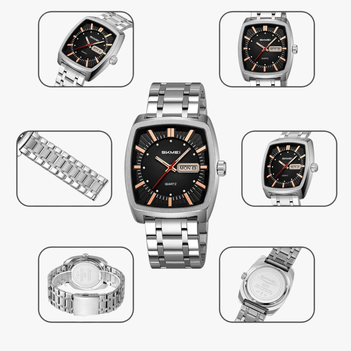Alfred | Herrenarmbanduhr wasserdicht mit Datum und lumineszierendem Zifferblatt