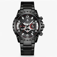 Cleo | Luxuriöse Chronographenarmbanduhr aus rostfreiem Stahla
