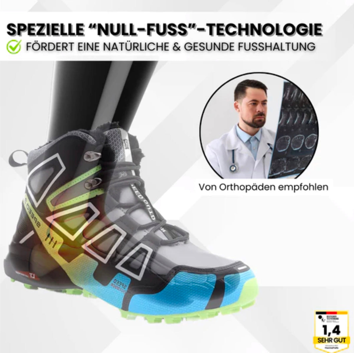 OrthoTrekking Pro - ergonomische Trekking u.-Wanderschuhe
