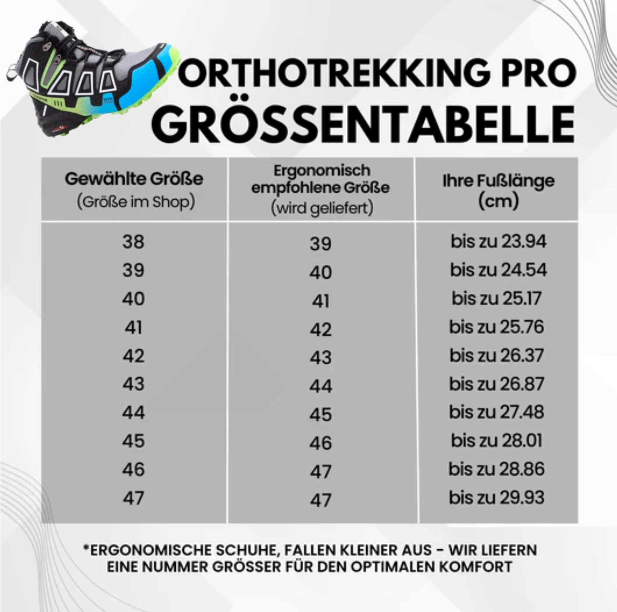 OrthoTrekking Pro - ergonomische Trekking u.-Wanderschuhe