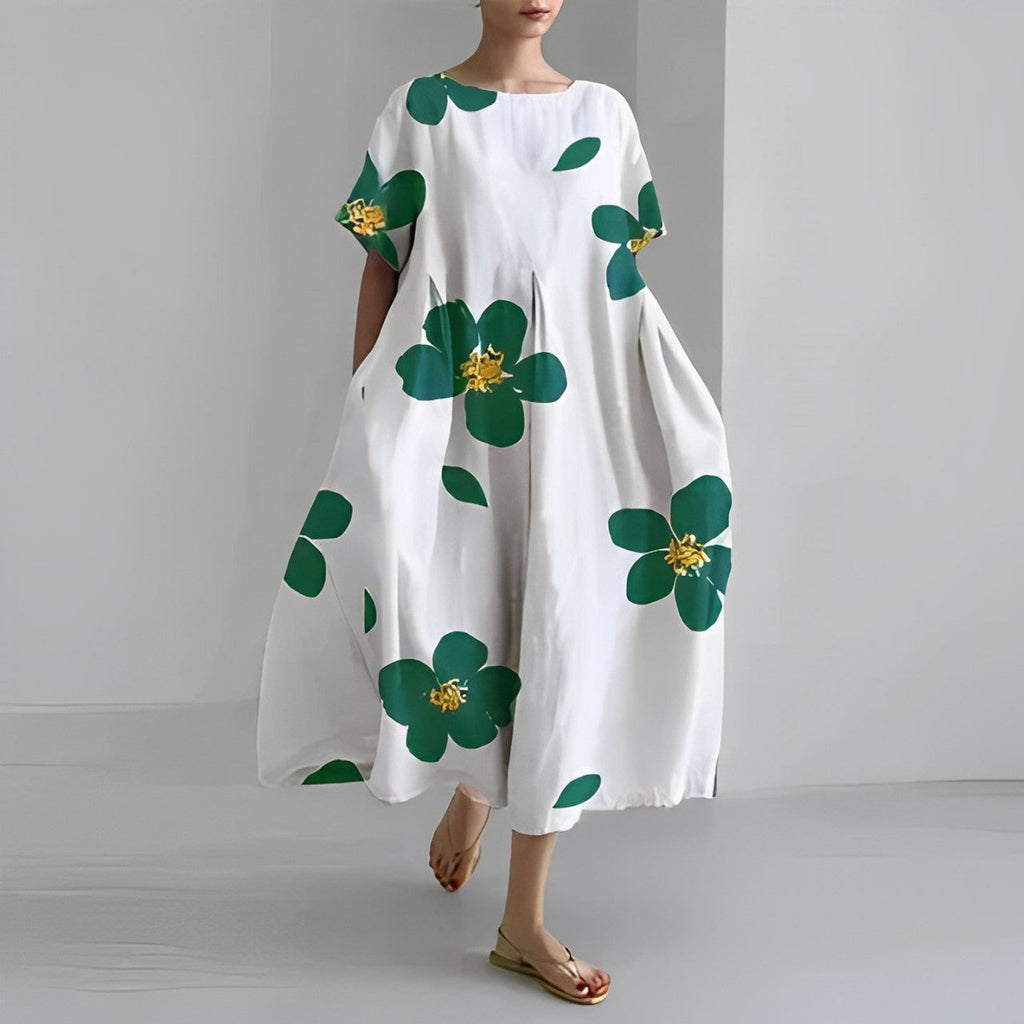 Luftiges Sommer-Maxikleid mit Taillenakzent – Clara