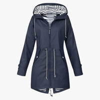 Beatrice | Wasserdichter Parka – Verstellbare Passform mit gestreifter Kapuzenfutter