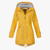Beatrice | Wasserdichter Parka – Verstellbare Passform mit gestreifter Kapuzenfutter