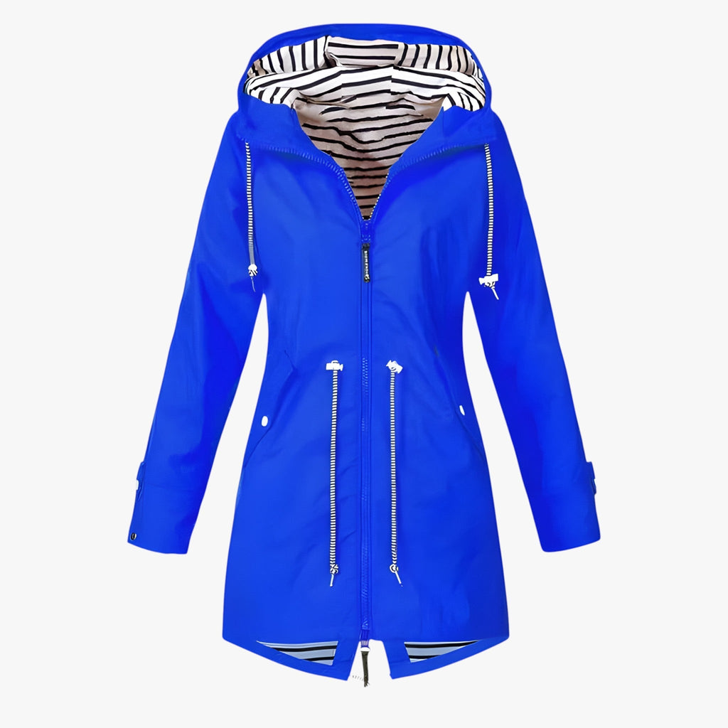 Beatrice | Wasserdichter Parka – Verstellbare Passform mit gestreifter Kapuzenfutter