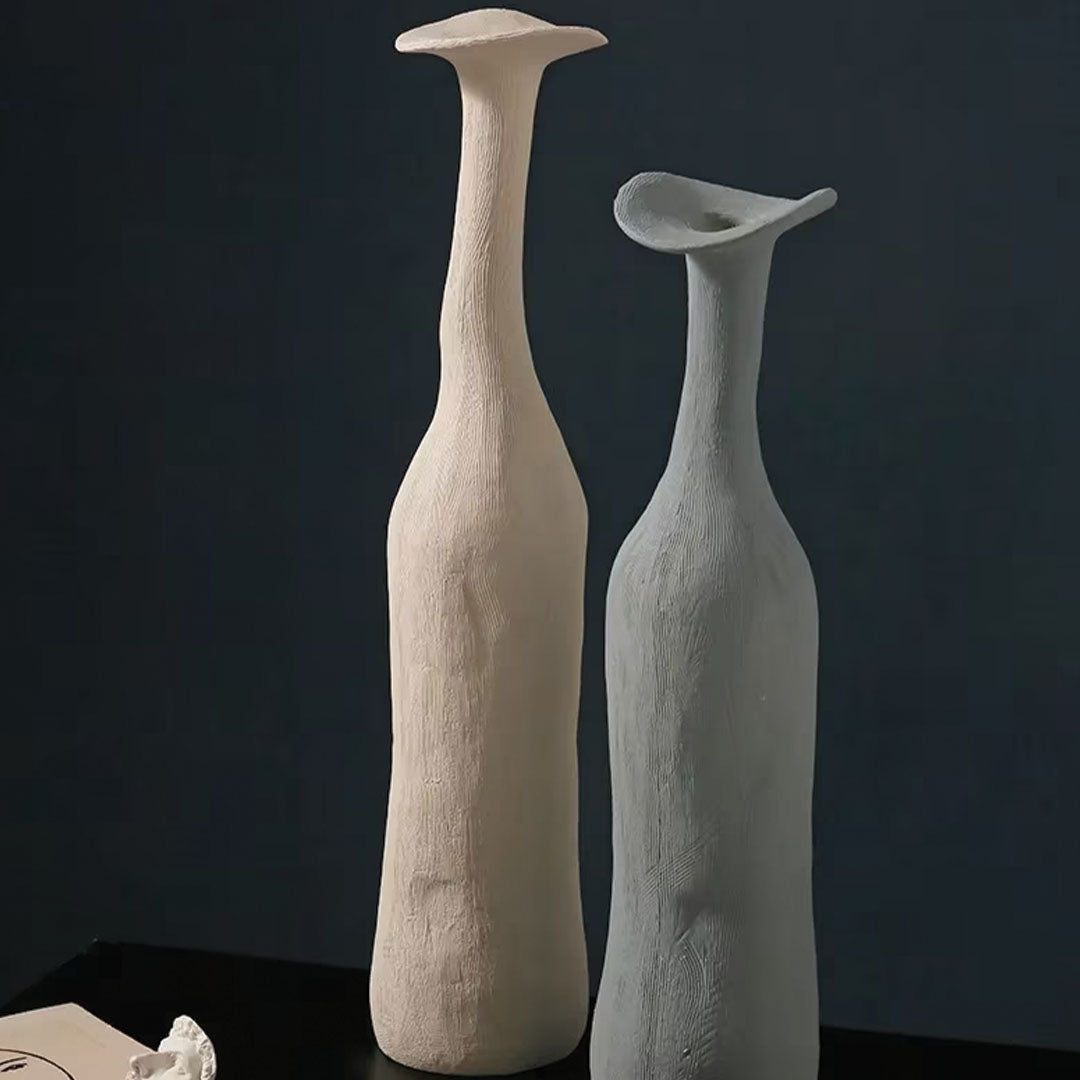 Moderne Morandi-Keramikvase | Schlankes, raffiniertes Akzentstück