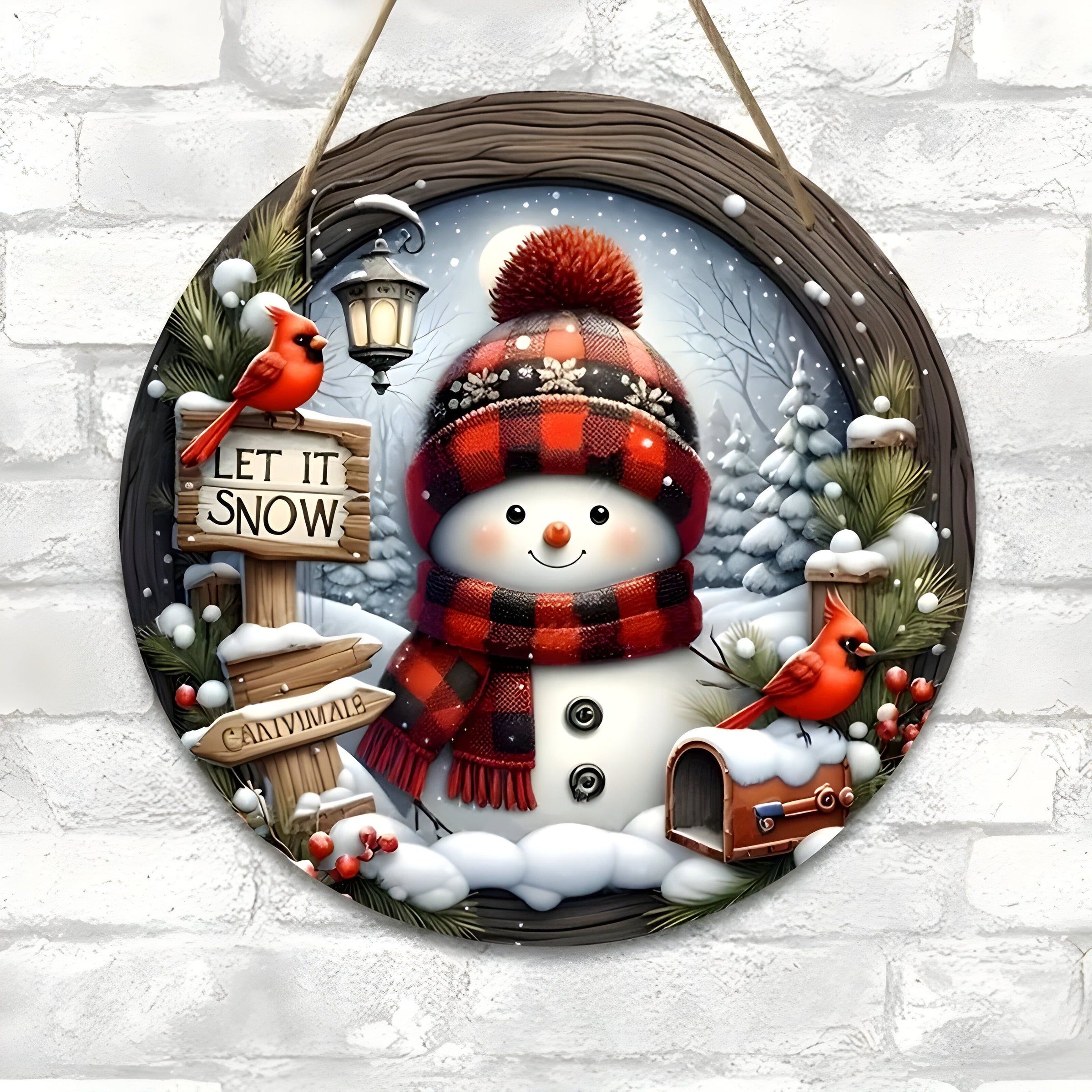 Festliche Eleganz | Weihnachts Tischmittelstück Acryl Kranz - Perfekt für Wand- oder Türdekoration