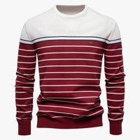 Calvin | Premium Herbststreifen-Pullover Warm, Elastisch und Stilvoll