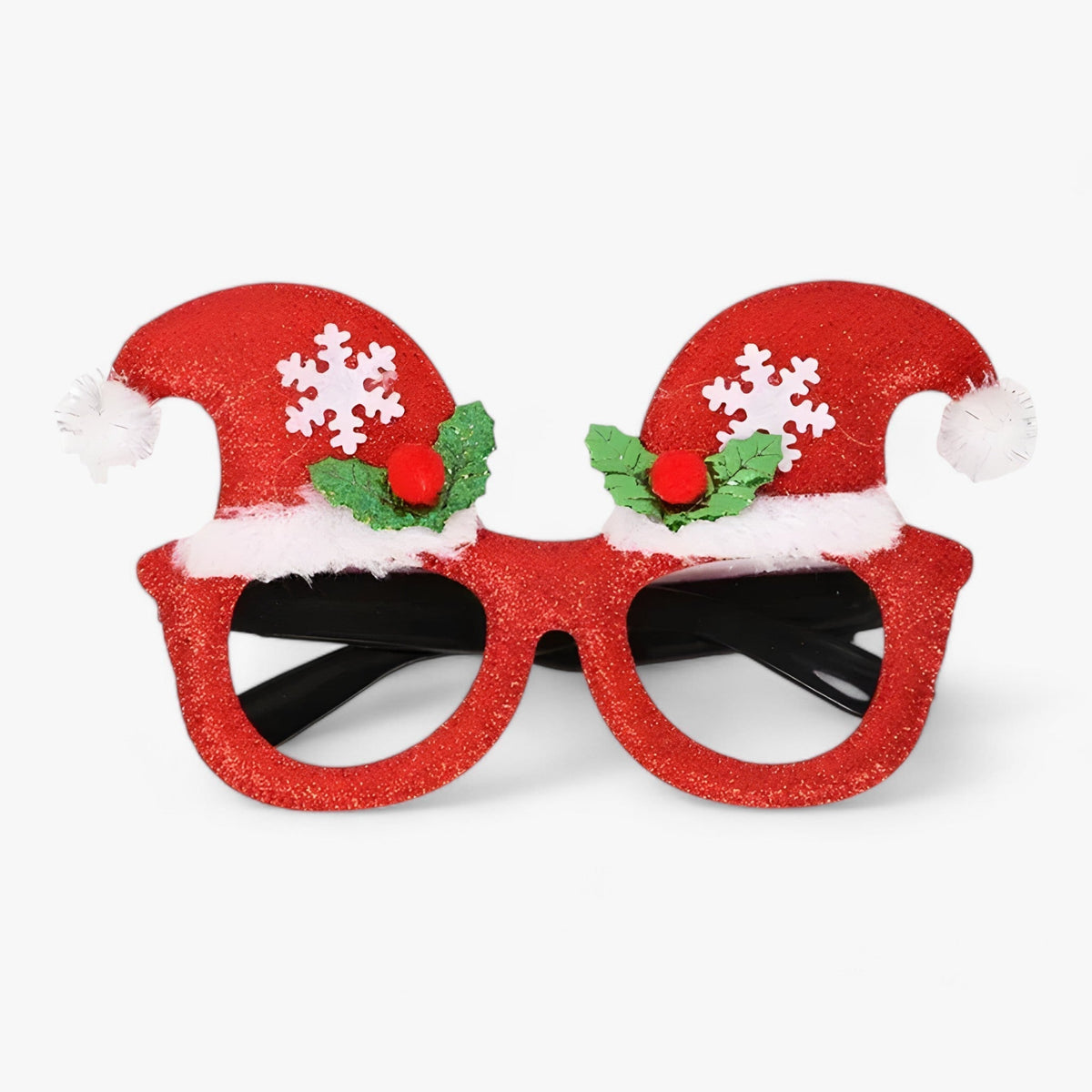 Urlaubsfeiernder | Weihnachtsbrille mit Weihnachtsmann, Weihnachtsbaum und Schneemann - Lustige Accessoires für Festtagsfotos