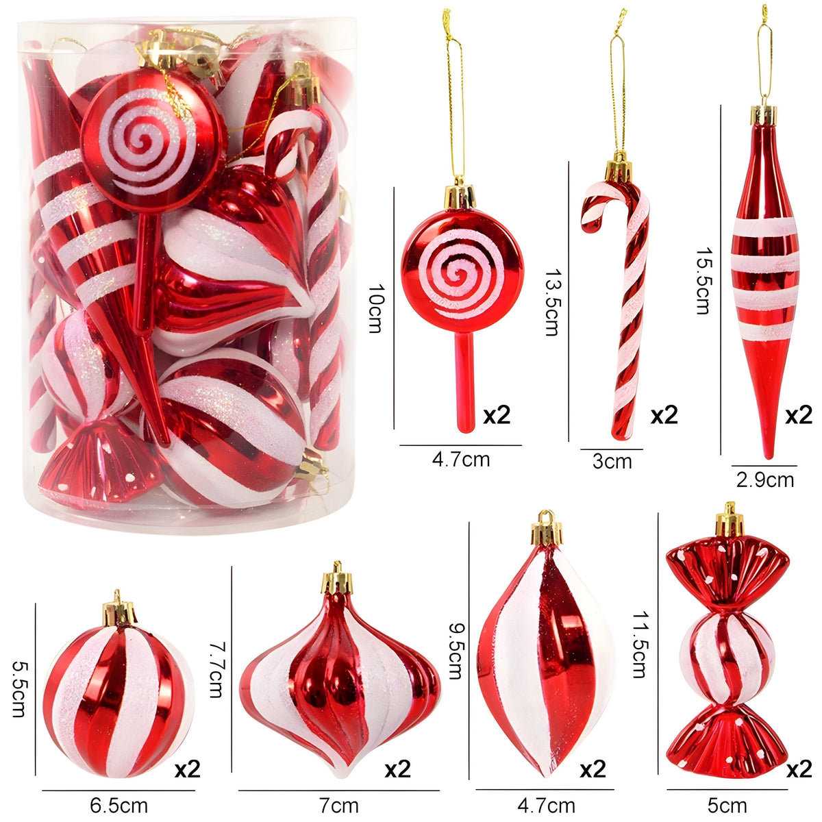 Rote Weihnachtskugeln – festliche Ornamente und Weihnachtsgeschenke