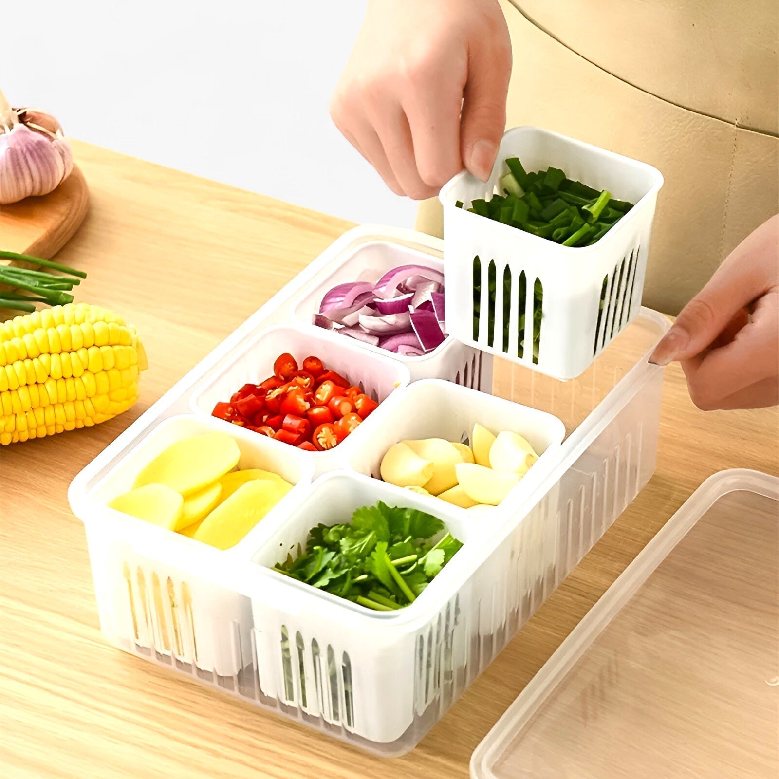 FridgeFlow™ | Transparenter Organizer für Frischwaren
