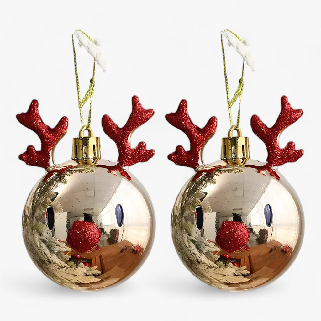 Elch-Weihnachtskugeln – festlicher Baumschmuck