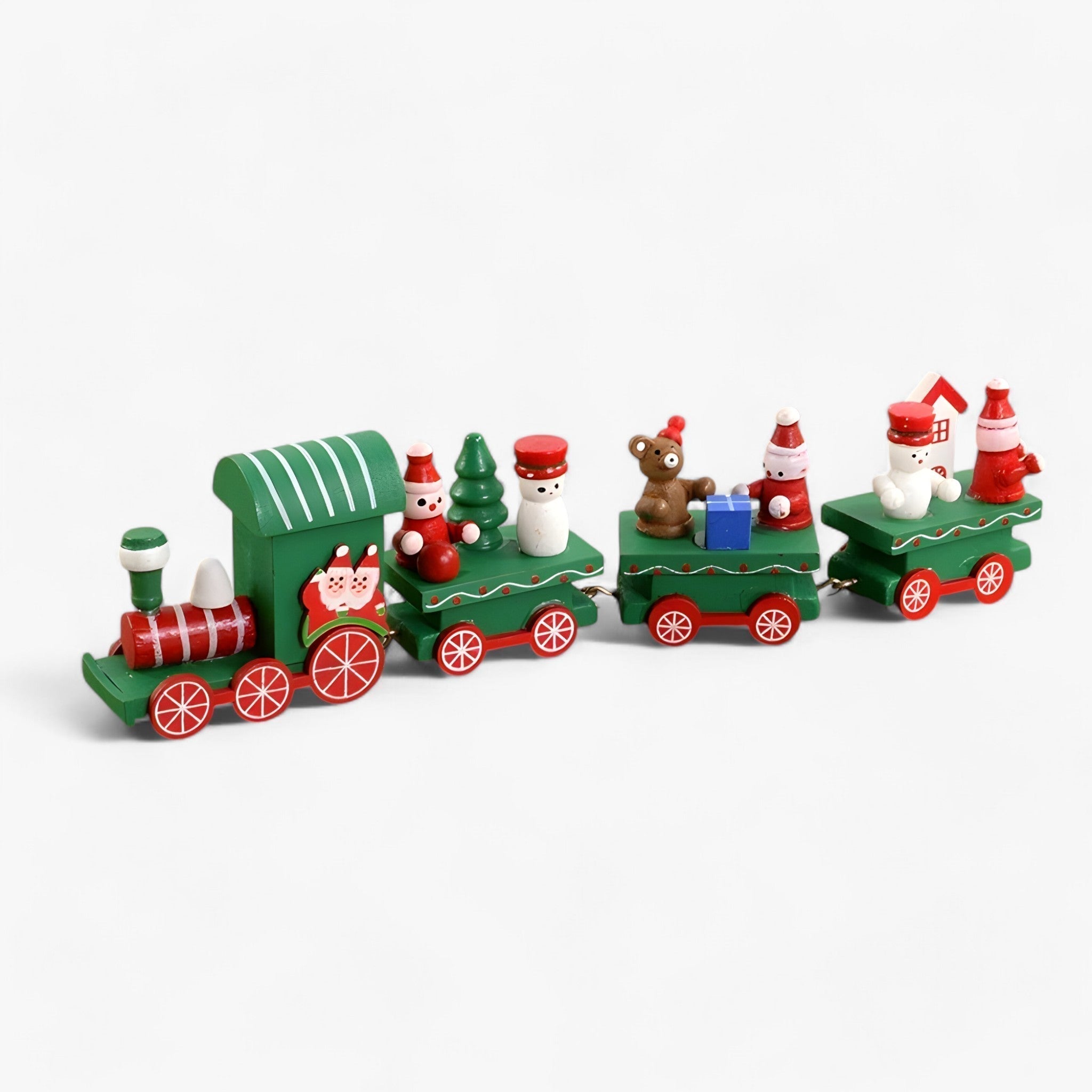 Launenhaft | Weihnachtliche Holzeisenbahn-Verzierung – festliche Dekoration und Geschenk für Kinder
