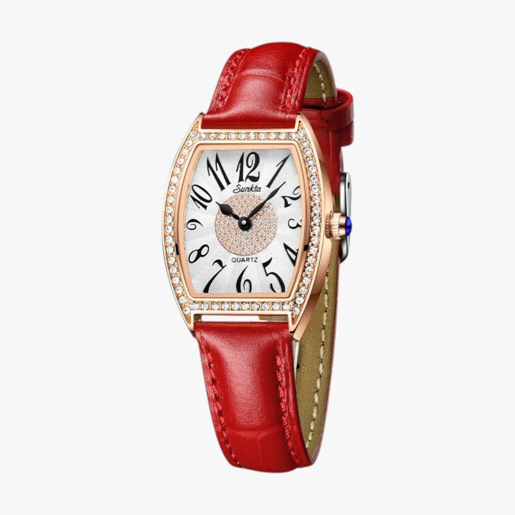 Seraphina | Eleganter Damenarmbanduhr LIGE Sunkta Quarz, Leder, Wasserdicht