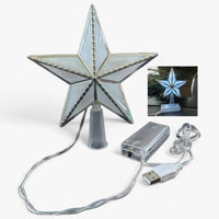 Topper Star | LED Leuchtende Stern mit Fünf Spitzen für den Weihnachtsbaum