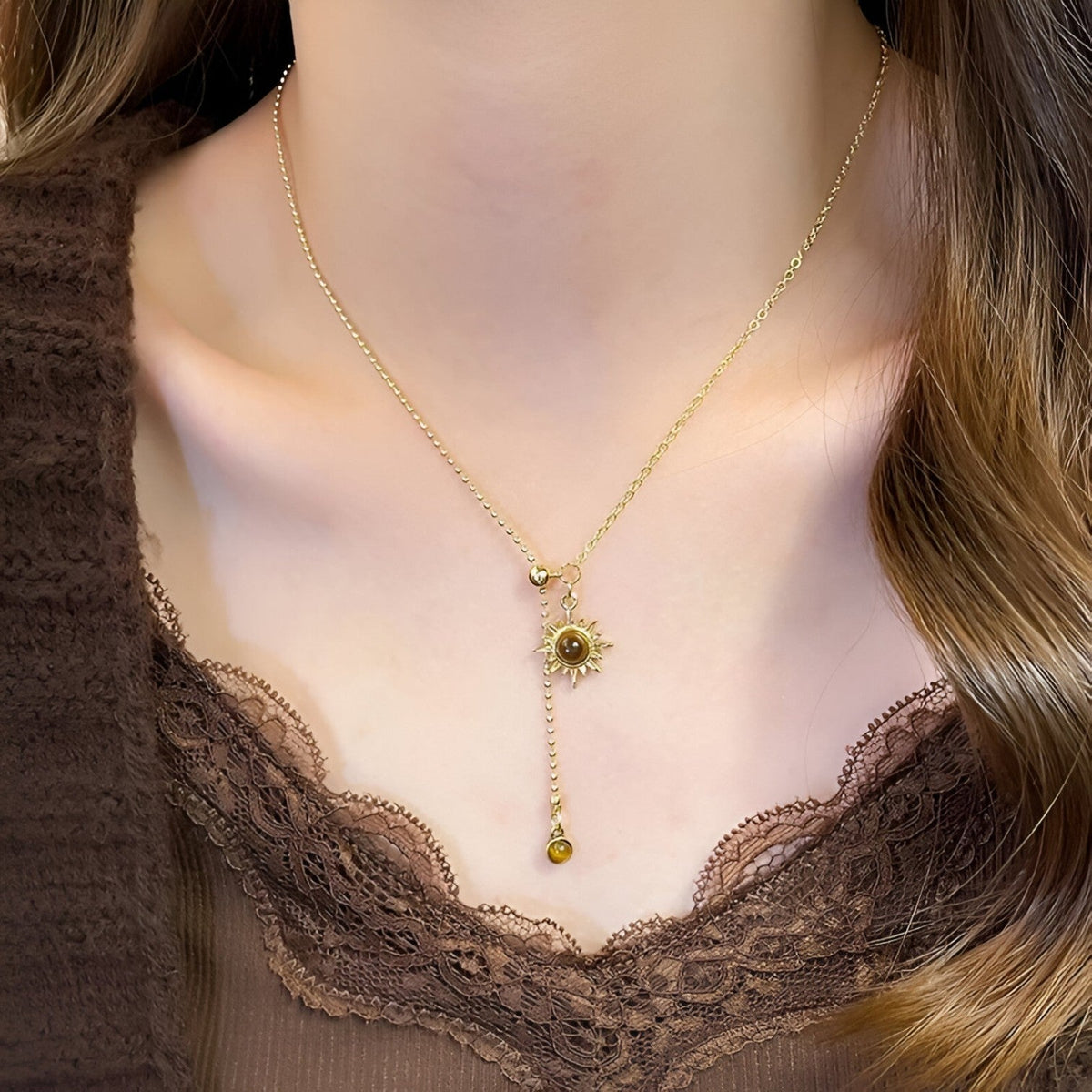 Reese | Sonnenblumen Tigerauge Kette Luxus Herbst/Winter Accessoire 2025
