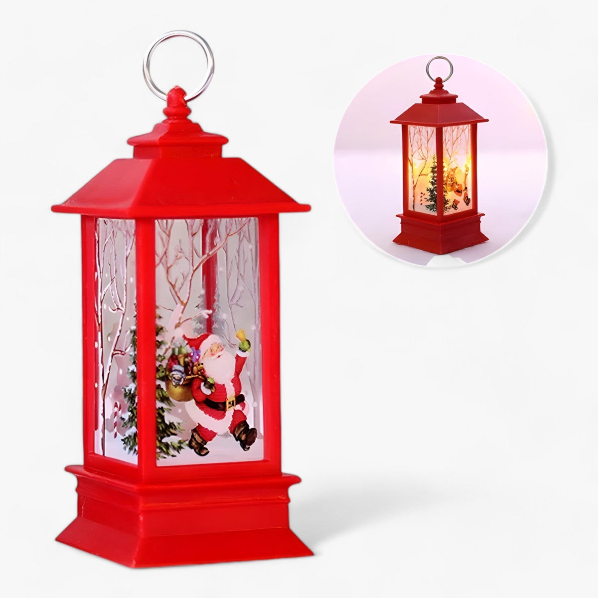 Dekorative LED Tischlaterne Weihnachtsmann & Schneemann - Märchenhaftes Licht für Weihnachtsdekoration