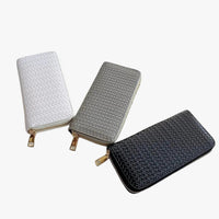 Elfenbein | Elegantes langes Portemonnaie mit Handytasche und Kartenfach