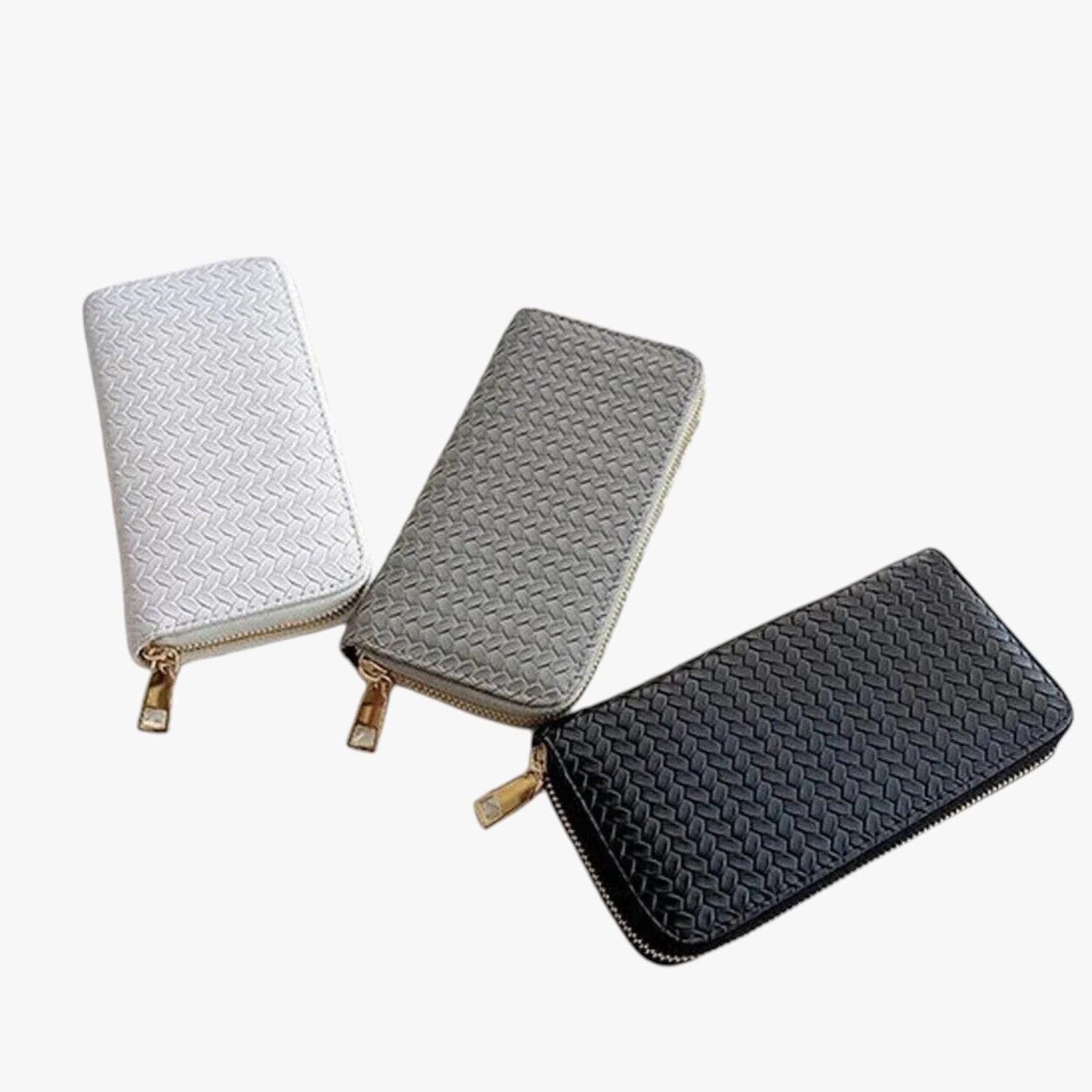 Elfenbein | Elegantes langes Portemonnaie mit Handytasche und Kartenfach