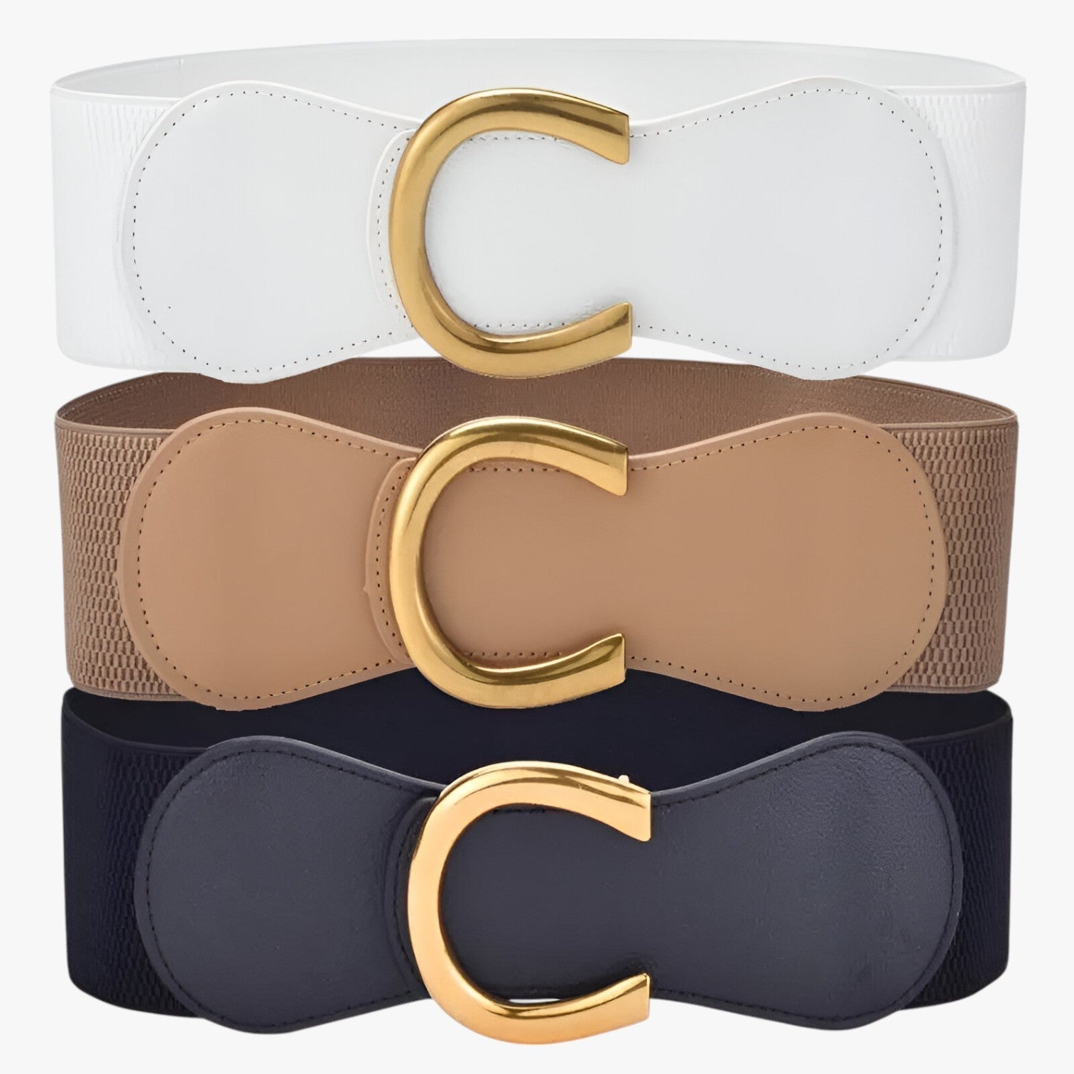 Elise | Lange elastische Taille mit goldener Schnalle