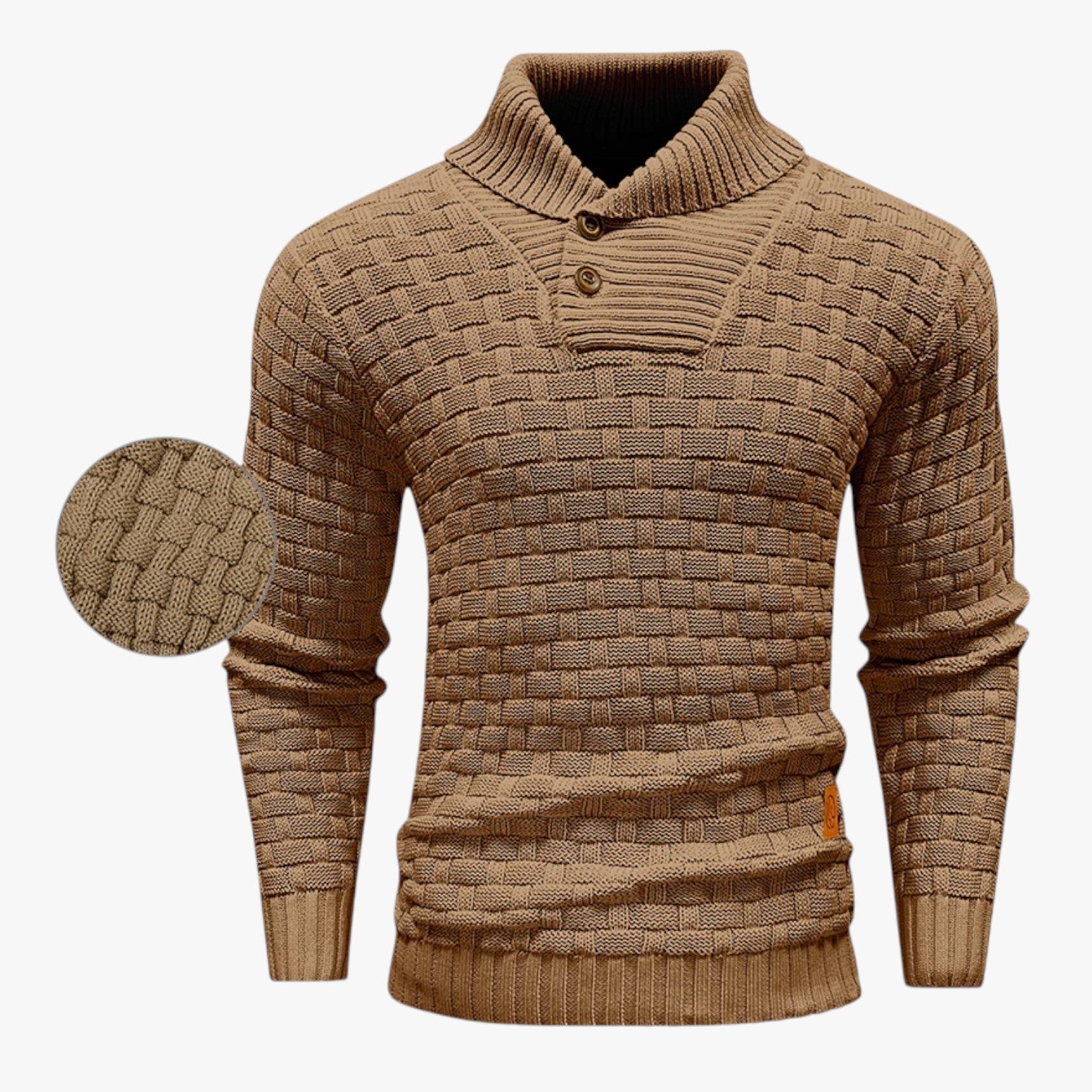 Nathan | Weicher dicker Strickpullover für Herren mit rundem Ausschnitt, kuschelig und wintertauglich