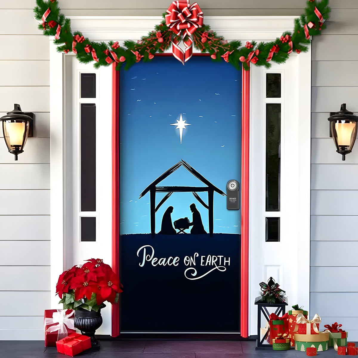 HolidayCheer | Polyester Weihnachts Hintergrundbanner - Schaffen Sie eine Festliche Atmosphäre für Ihre Dekorationen