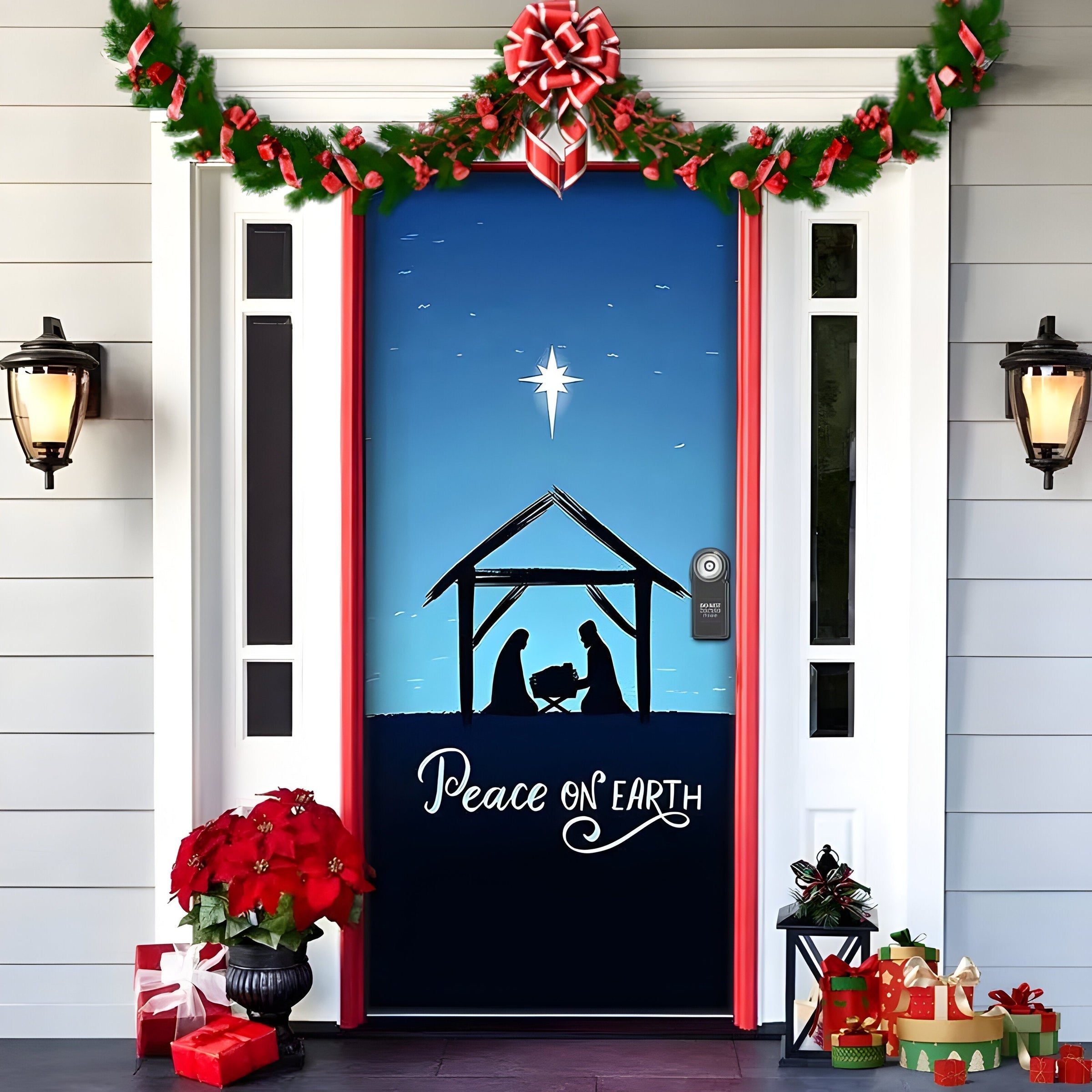 HolidayCheer | Polyester Weihnachts Hintergrundbanner - Schaffen Sie eine Festliche Atmosphäre für Ihre Dekorationen