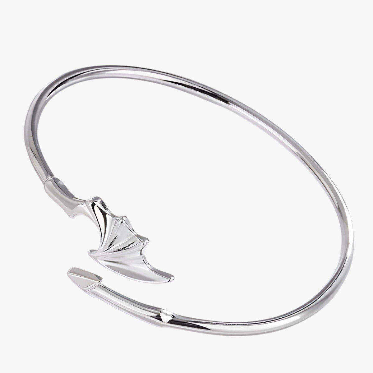 Jayce | Armband aus 925er Silber mit Goldener Feder im Vintage Punk Stil