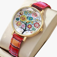 Elora | Vintage Damenuhr mit Blumenmuster