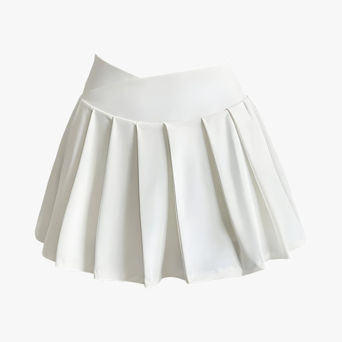 Luna | Hoher taille plissierter sportlicher Rock mit integrierten Shorts
