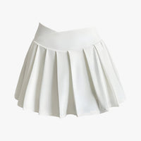 Luna | Hoher taille plissierter sportlicher Rock mit integrierten Shorts