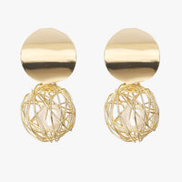 Genalyn | Goldene Kugel-Ohrringe - mit Vintage-Touch
