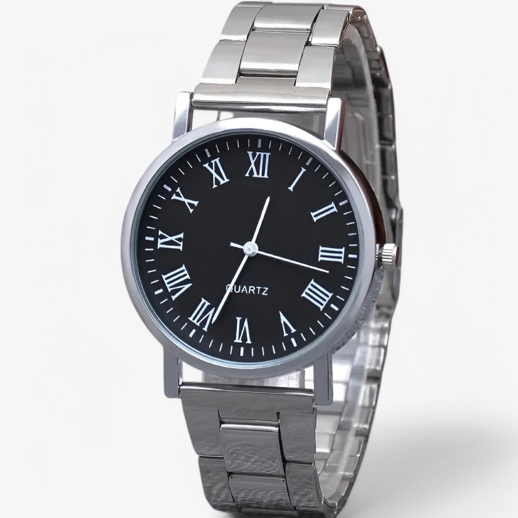 Leon | Elegante silberne Uhr für Herren