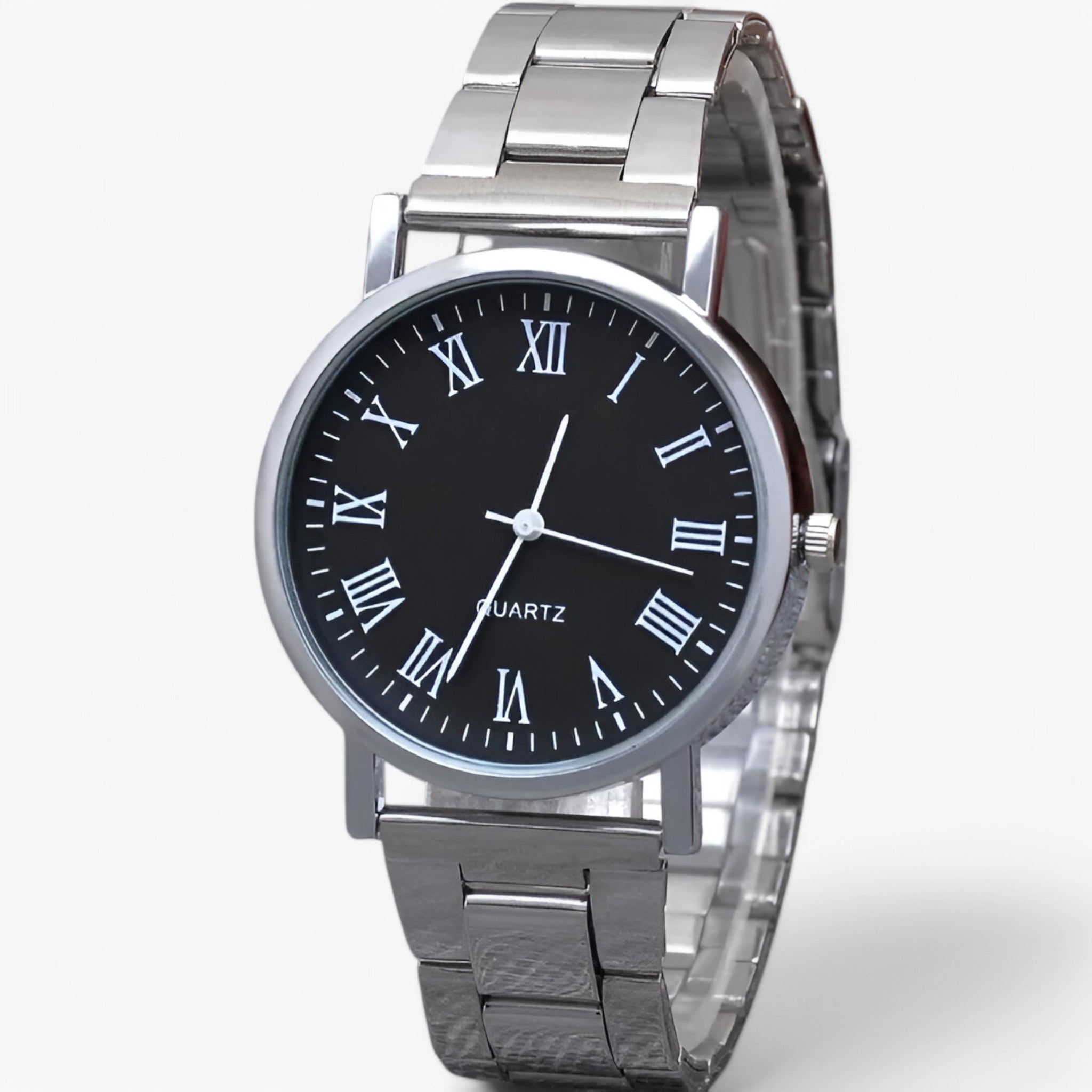 Leon | Elegante silberne Uhr für Herren