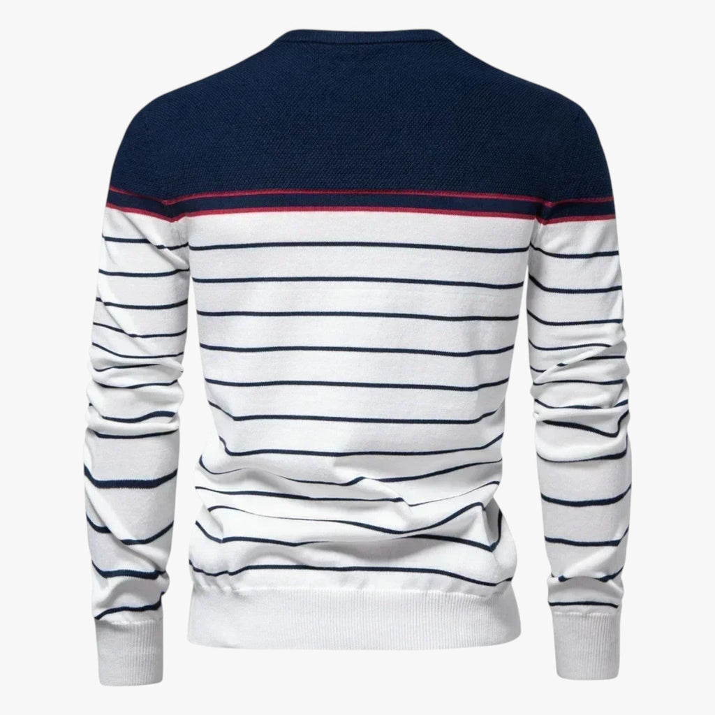 Calvin | Premium Herbststreifen-Pullover Warm, Elastisch und Stilvoll