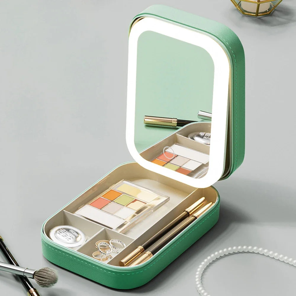 GlamBox™ - Dreifarbiger verstellbarer Make-up-Spiegelkoffer