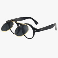 Zain | Retro Unisex Sonnenbrille Doppelobjektiv Flip & UV-Schutz