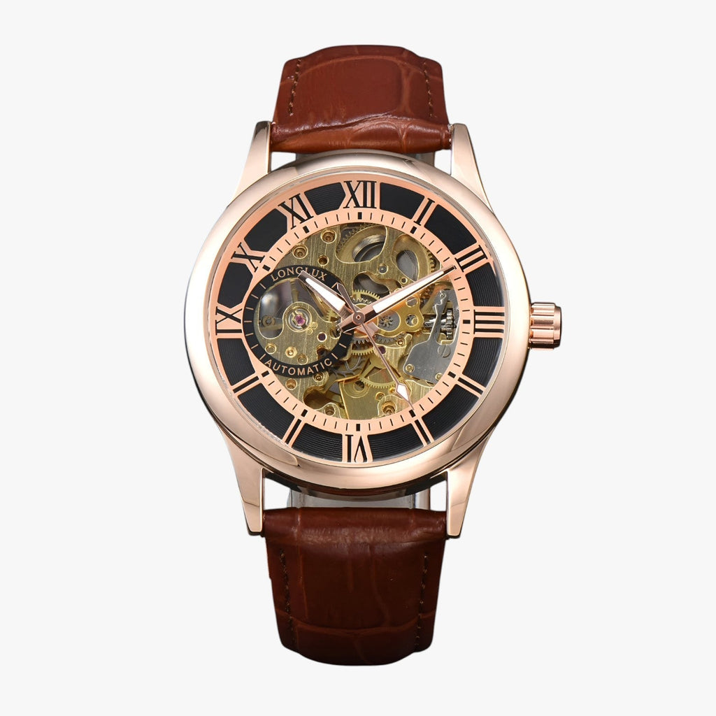 Robert | Elegante wasserdichtes Armbanduhr aus Leder