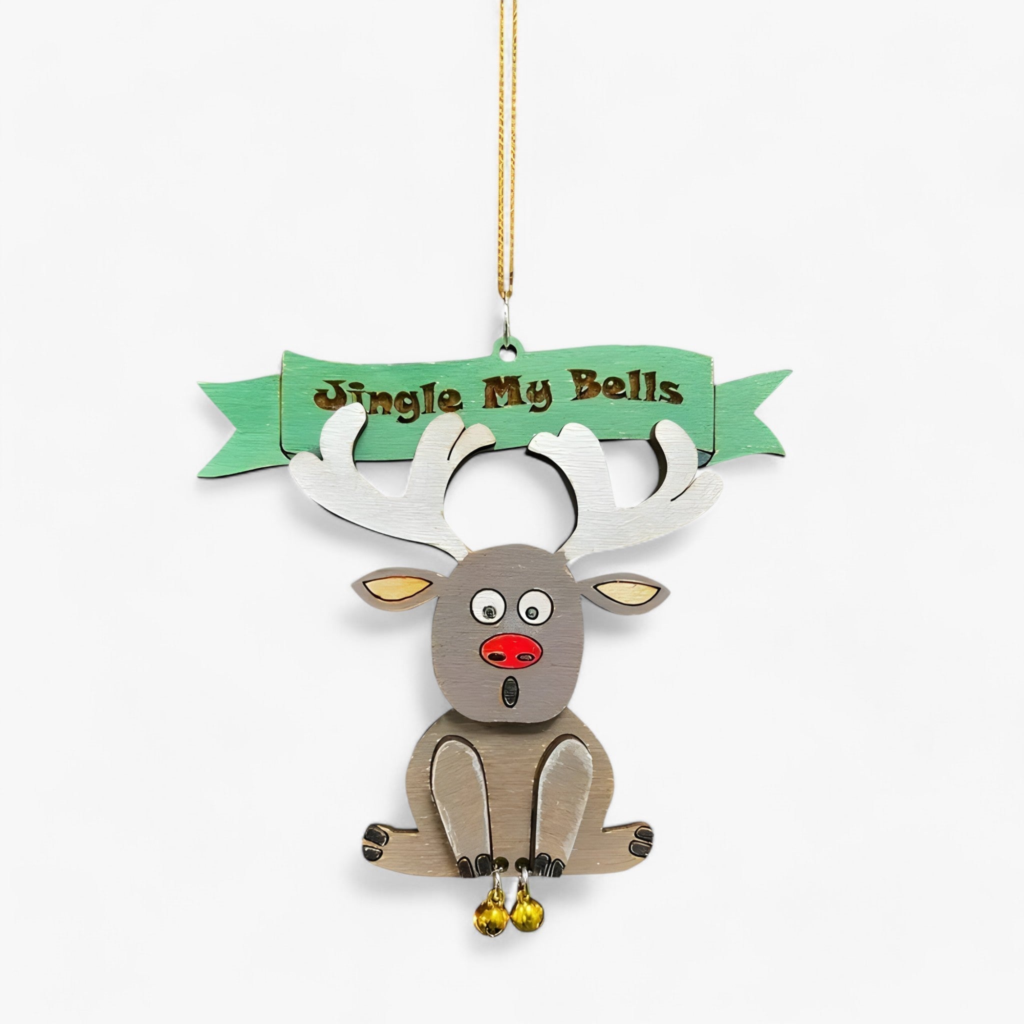 Lustiges Weihnachtsornament - Glockenaufhänger Weihnachtsmann für Weihnachtsbaum und Neujahrsdekoration