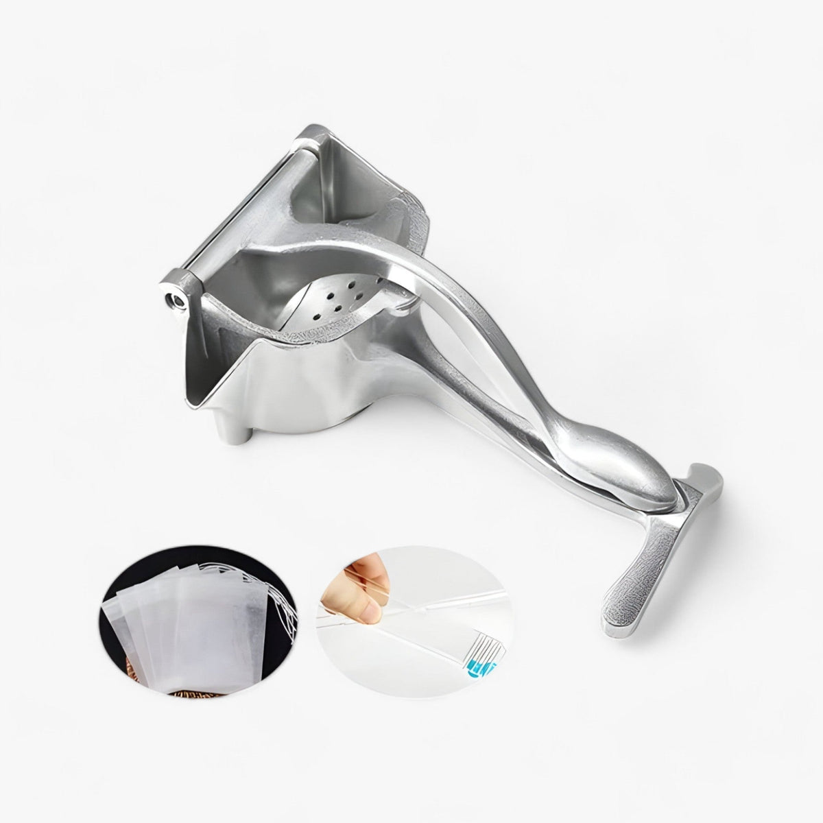 CitrusPro | Set Entsafter - Manuelle Presse aus Aluminiumlegierung für Zitrusfrüchte & Granaten