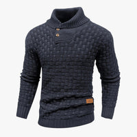 Nathan | Weicher dicker Strickpullover für Herren mit rundem Ausschnitt, kuschelig und wintertauglich