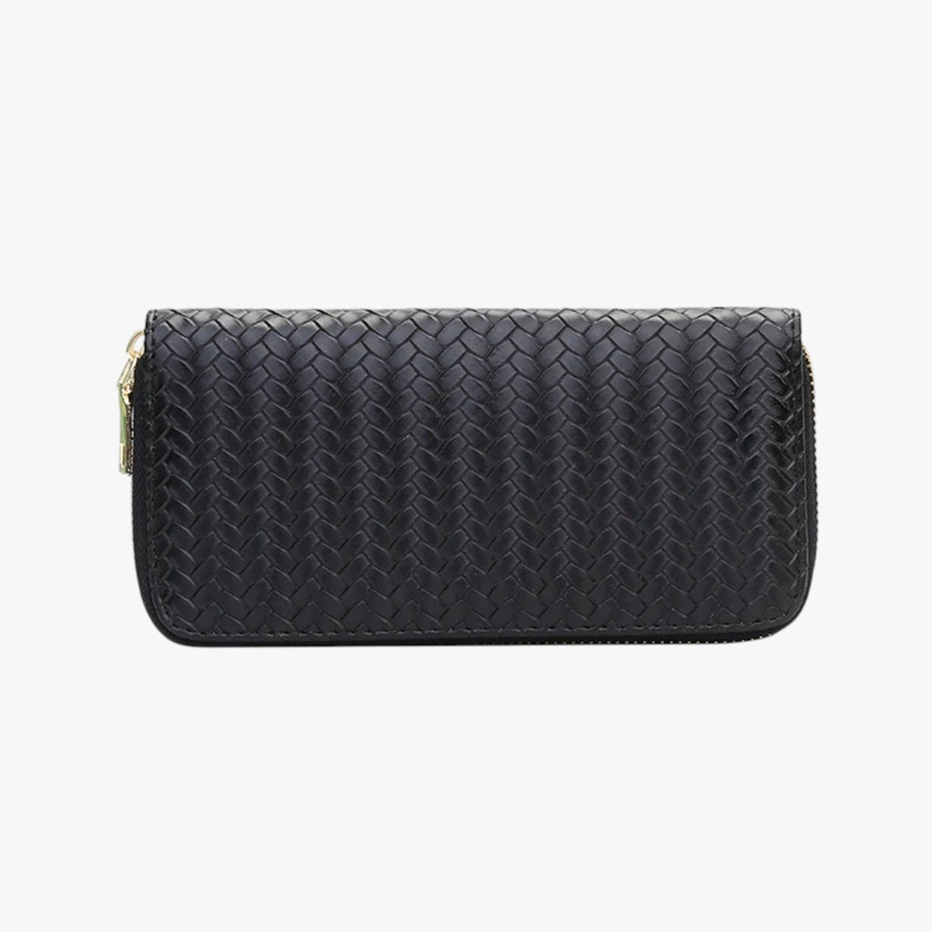 Elfenbein | Elegantes langes Portemonnaie mit Handytasche und Kartenfach